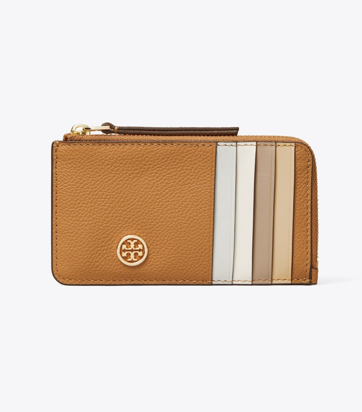 Robinson Pebbled Top-Zip Card Case
