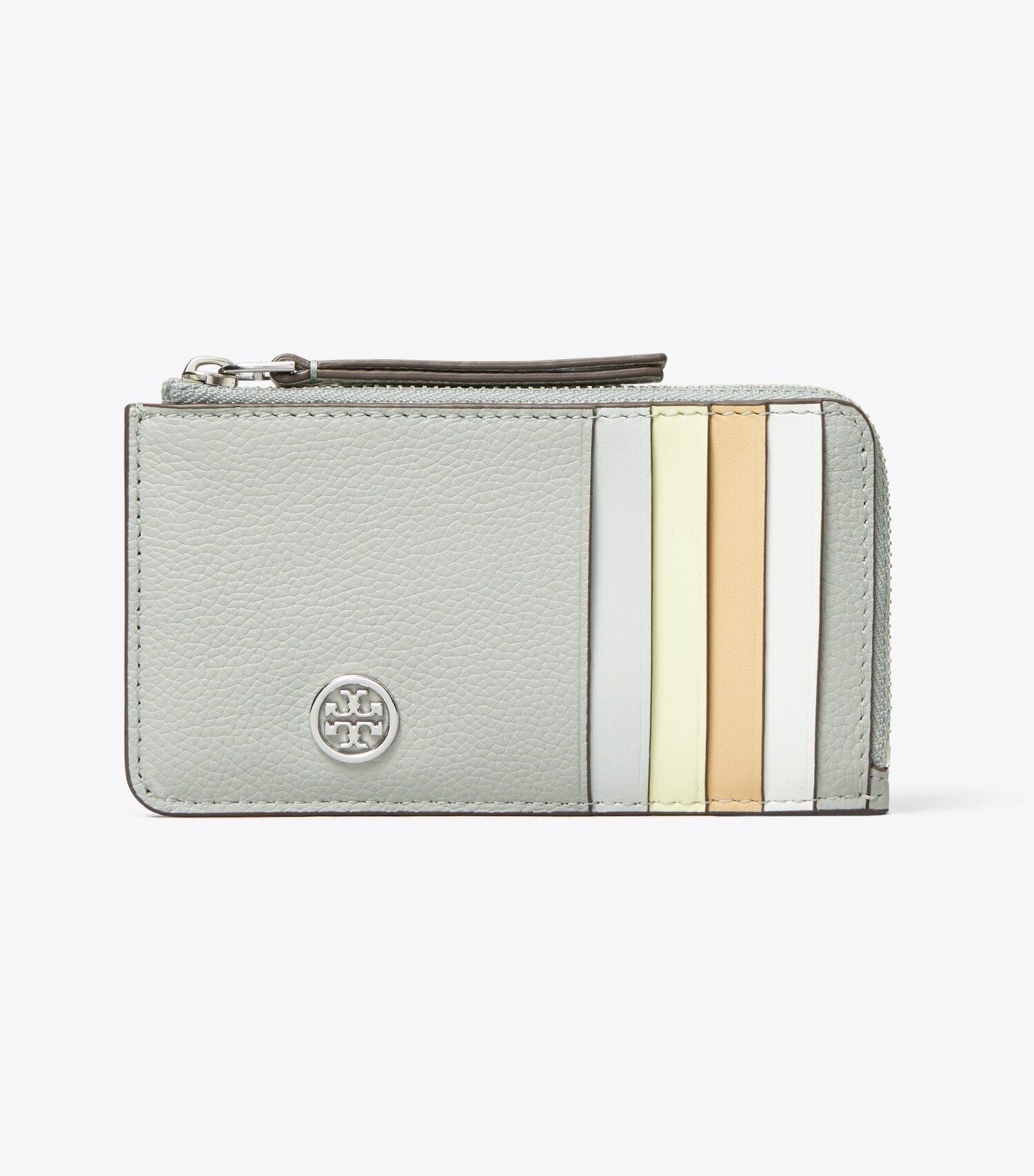 Robinson Pebbled Top-Zip Card Case
