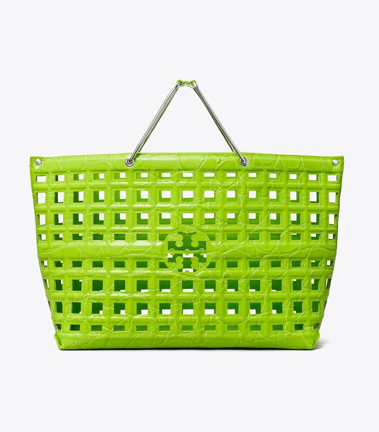 Ella Croc-Embossed Market Tote