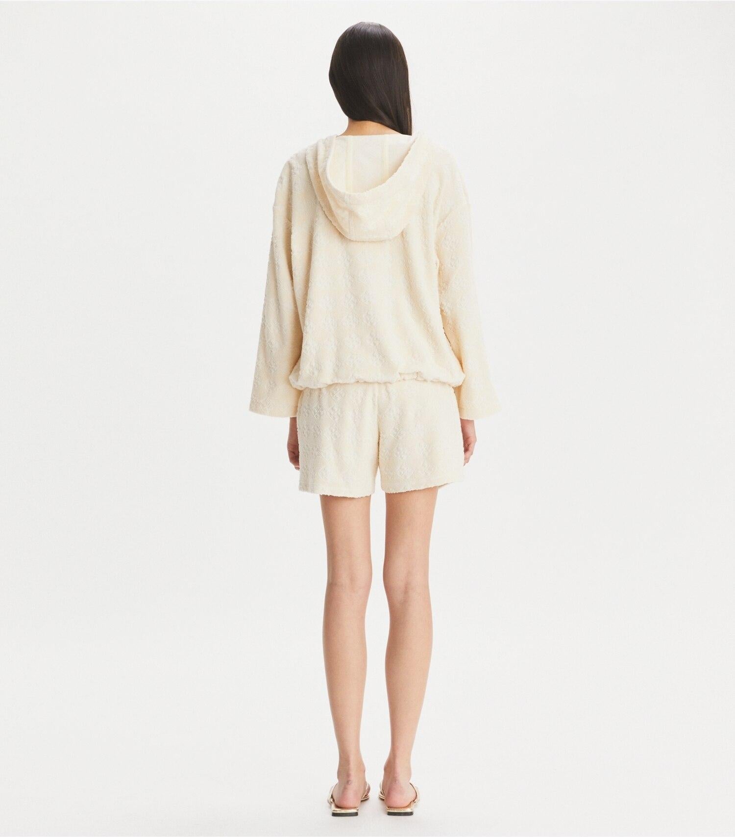 Terry Jacquard Logo Hoodie