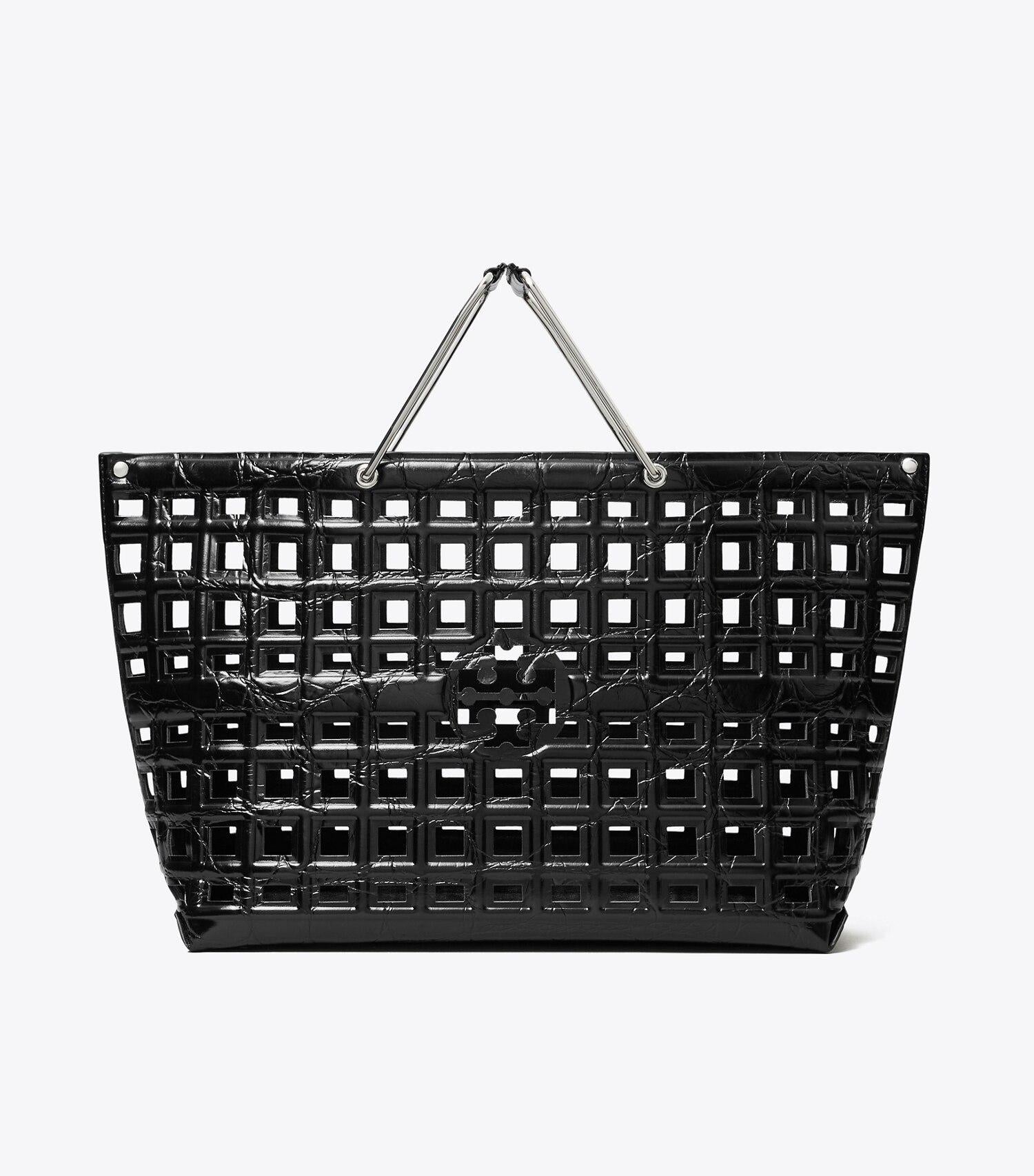Ella Croc-Embossed Market Tote