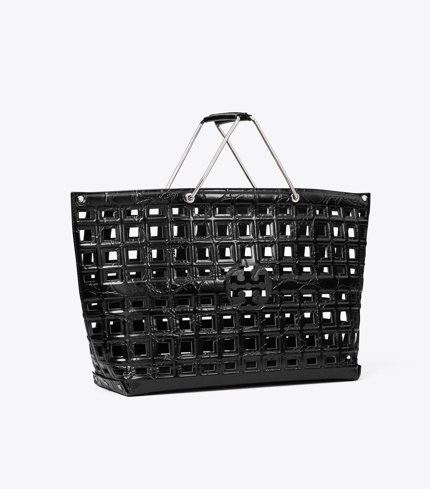Ella Croc-Embossed Market Tote